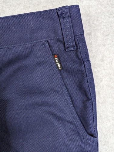 King Gee Pants Womens 20 Blue Cargo Originals Red Label Drill Durable Work NEW - Picture 7 of 22