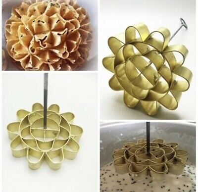 Thai Traditional Dessert Cookies Kitchenware Brass Mold Lotus Flower Dok Jok