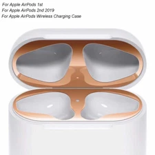 Metal Dust Guard Protective Case Shell Skin Dustproof Stickers For Apple AirPods