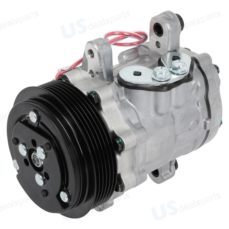 Compresor de aire acondicionado con embrague para 2003 para Freightliner Classic 12,0 L SD7B10 CO 7176C Foto 4 de 4