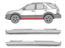 Für Kia Sorento 2002- 2008 4Tur Voll Schweller Reparaturblech Satz/ L+R