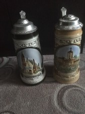  Porzellan Bierkrüge Sitzendorf Wartburg  Thomas Kirche Leipzig  Sammler