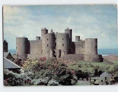 Postcard View from East Harlech Castle Harlech Wales
