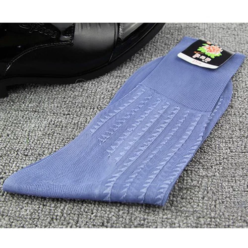 Conjunto retro de 5 pares de calcetines transparentes inteligentes sedosos de nailon similares a la seda para hombre - Imagen 21 de 22