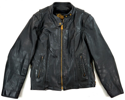 BRANDED Damen US Cafe Racer Biker Motorrad Lederjacke 42 XL