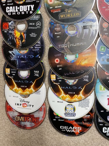 Xbox 360 Videospiel Bundle nur Disc Restposten x121 PAL ungetestet