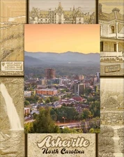 Asheville North Carolina Laser Engraved Wood Picture Frame Portrait (8 x 10)