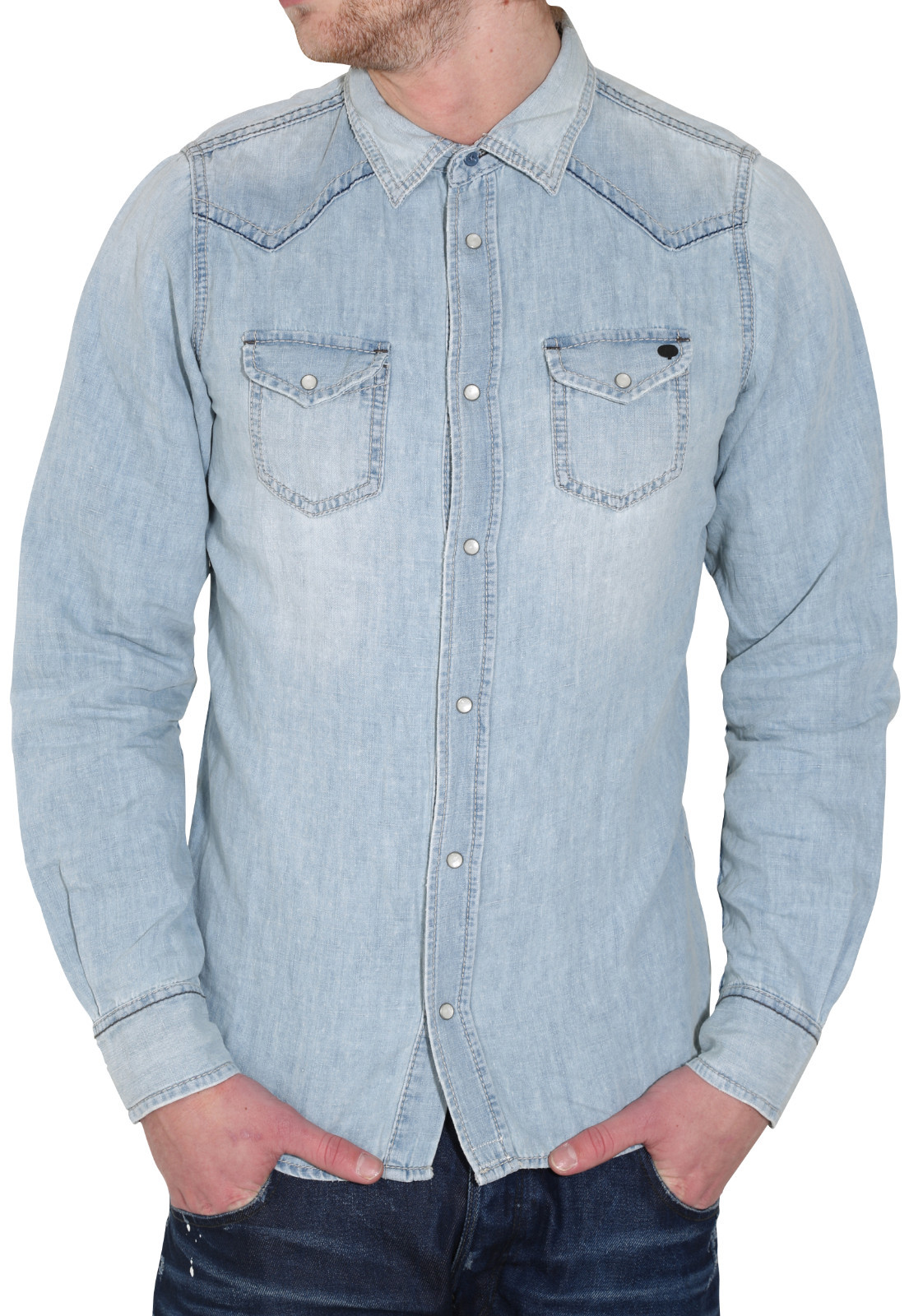 DIESEL SONORA 0HAAF DENIM SHIRT SIZE L 100% AUTHENTIC