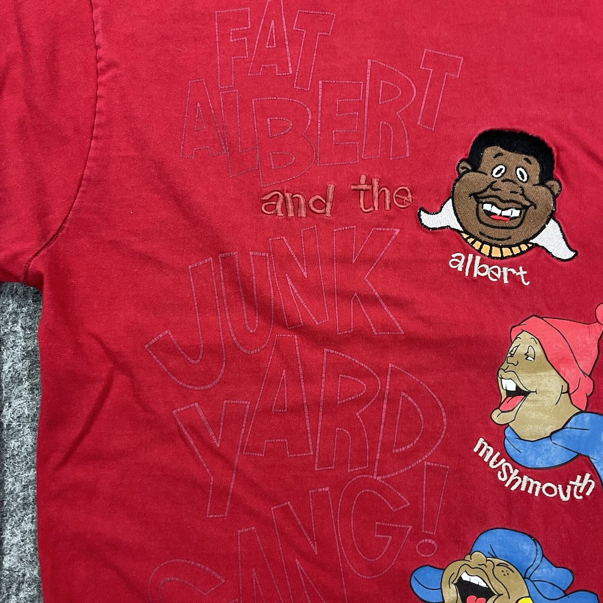Fubu Platinum Shirt Mens Large Red Fat Albert Mushmouth Russell | eBay