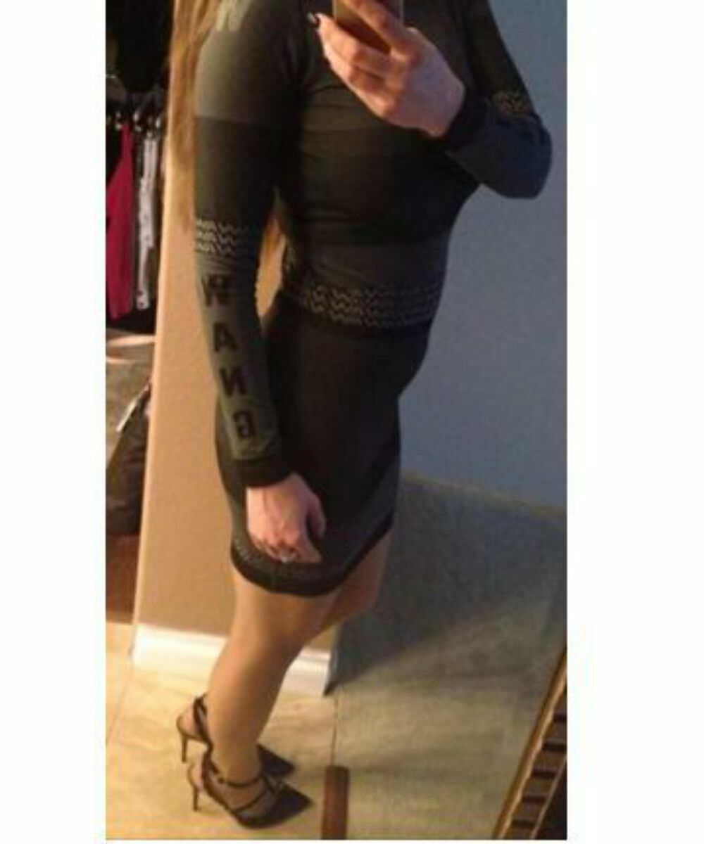 h&m jacquard knit dress Rabanne x H&M + Jacquard-Knit Cut-Out Dress