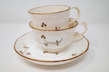 Minton elegant ‘Shape 1 Net Embossed’  trio c.1830