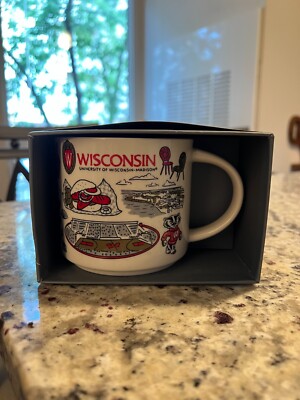 Starbucks Been There Campus Series Mug UW-Madison Wisconsin Badgers NEW 14oz