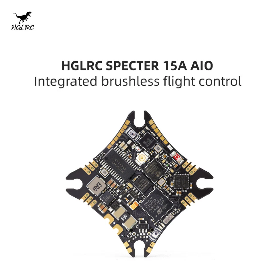HGLRC SPECTER 15A AIO MPU6000 F411 Flight Controller Bluejay 15A 4in1 ESC UARTS - Image 2 of 4