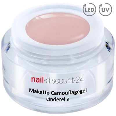 Premium XL Camouflage UV Gel Make Up cinderella 15ml Aufbau Nagel Cover Aufbau