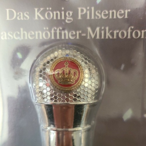 Vintage Bottle opener Beer Konig Bier Pilsener Silver Microphone New rare Other - Picture 3 of 5