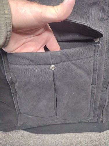 Berne Vest CC Echo One Jacket XL (48/50) Canvas Cotton Heavy Duty Workwear Black - Picture 8 of 20