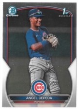 Angel Cepeda 2023 Bowman Chrome #BCP-205 Chrome Prospects Chicago Cubs