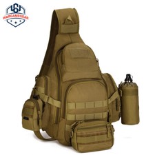 Tactical Military Sling Chest Pack Crossbody MOLLE Travel hiking Caming Camo Bag