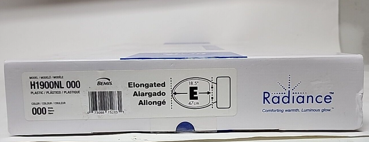 BEMIS Radiance Heated Night Light Toilet Seat Elongated, Elongated