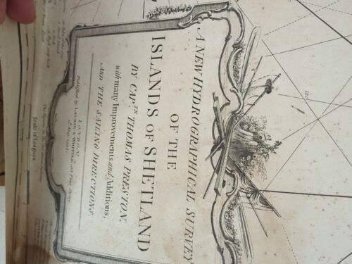 Cartas náuticas inglesas antiguas 1787 + 1794 Islas Shetland Mar del Norte 1812 - Imagen 4 de 4