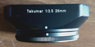 Asahi Pentax Takumar 1:3:5 28mm metal lens hood