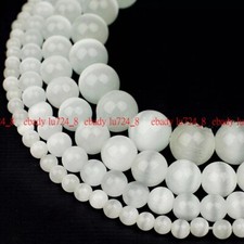 Beautiful 6mm 8mm 10mm 12mm White Cat's Eye Round Gemstone Loose Beads 15"