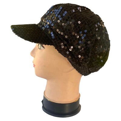 Womens Sparkling Sequin Baker Boy Hat Cap | eBay Australia