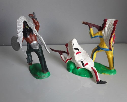 Wild West Indians series, toy soldiers made by Reisler 60/70 years. - Picture 8 of 12