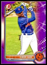 2022 Bowman Draft Purple #BD52 Simon Juan New York Mets/250