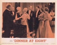DINNER AT EIGHT Original 1962r Lobby card 8 JEAN HARLOW John Barrymore