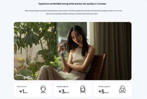 Xiaomi Mijia Hair Dryer 1600W Hair Styling Device High Speed Hair Care Fan Black - Picture 5 of 11