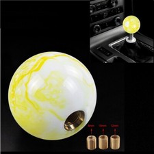 Universal Jdm Yellow Marble Style Round Ball Manual Gear Shift Knob Shifter Universal Jdm Yellow Marble Style Round Ball Manual Gear Shift Knob Shifter