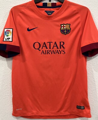 2014-15 FC Barcelona Luis Suarez Nike Uruguay Soccer Jersey Size
