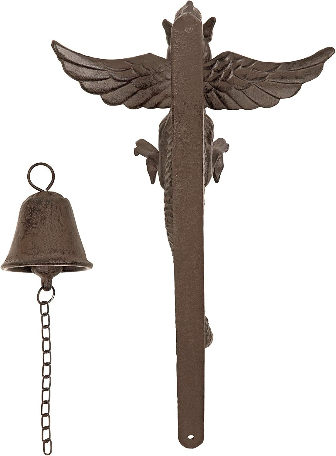 Cast Iron Dragon Doorbell Gothic Sculpture Decor Wall Hanging Dinner