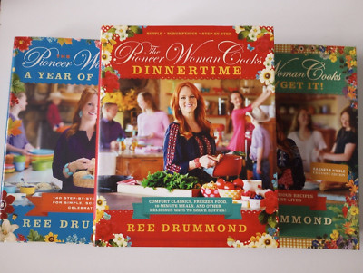 Set of 3 Hardback Pioneer Woman Cookbooks Dinnertime Holidays Come and Get It