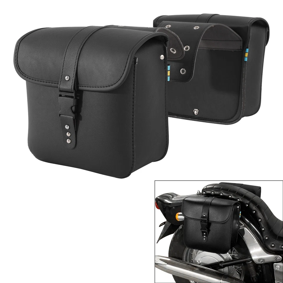 Alforjas Bolsa Lateral Equipaje Negro Apto para Harley Sportster XL883 1200 Foto 4 de 4