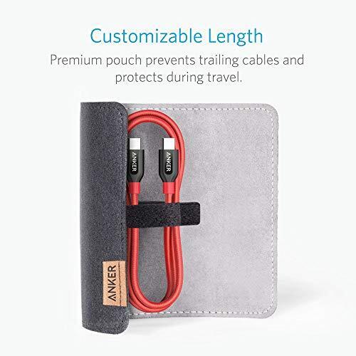 Anker USB C to USB C Cable PowerLine+ USB 2.0 Cord 6ft A8188 - Red - Picture 3 of 5
