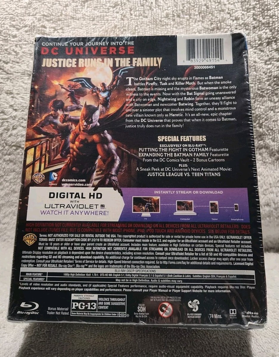 Batman Bad Blood Blu-Ray DVD Limited Edition Gift Set W/ New