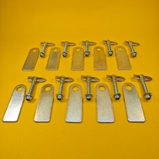 10x Tail Gate Fixings Pin Set - Antiluce Fasteners M12 x 64mm BO & Eye Plates ZP