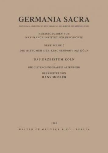 Thumbnail - Die Bistümer Der Kirchenprovinz Köln. Das Erzbistum Köln I. Die