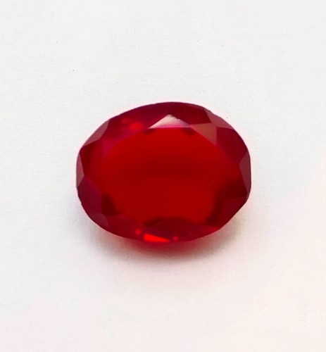 Red Ruby Lab-Created Oval Shape Cut Loose Gemstone R88 - Picture 10 of 13
