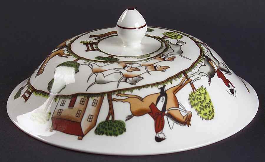 Crown Staffordshire Hunting Scene Muffin Cover 12539745