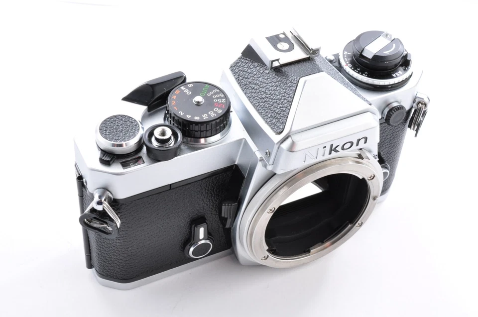 Cuerpo de cámara Nikon FE 35mm SLR plateado solo excelente+++ de Japón #6132 Foto 3 de 4