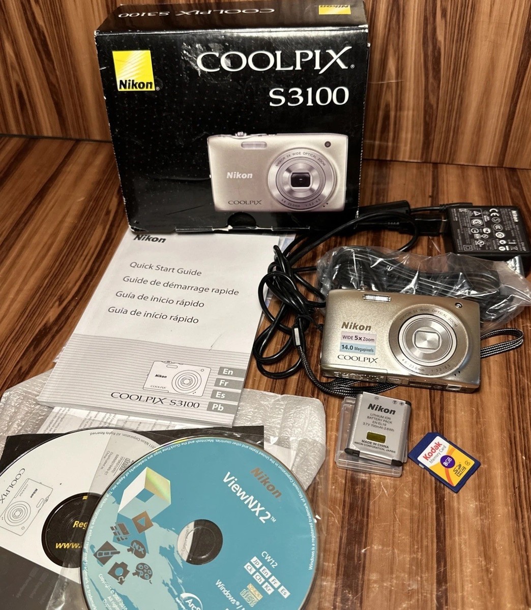 Nikon Coolpix S3100 Digital Camera Silver Very Good Condition | eBay