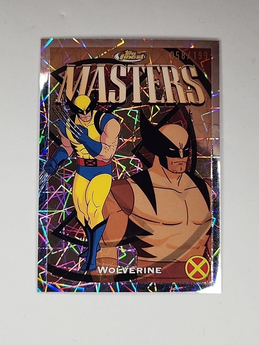 2025 Topps Finest 97 X-Men Wolverine #40 Masters Laser Refractor 058/199