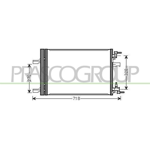 Condenseur climatisation Prasco DW040C002 en aluminium pour véhicule Opel Vauxhall