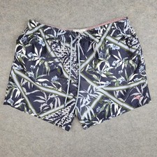 Ted Baker Swim Shorts Mens 34 Blue Tropical Floral Mesh Lined Elastic Waist