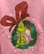 Girl  s Merry Grinchmas Sweatshirt Size 5 Grinch, Cindy Lou Who and Max