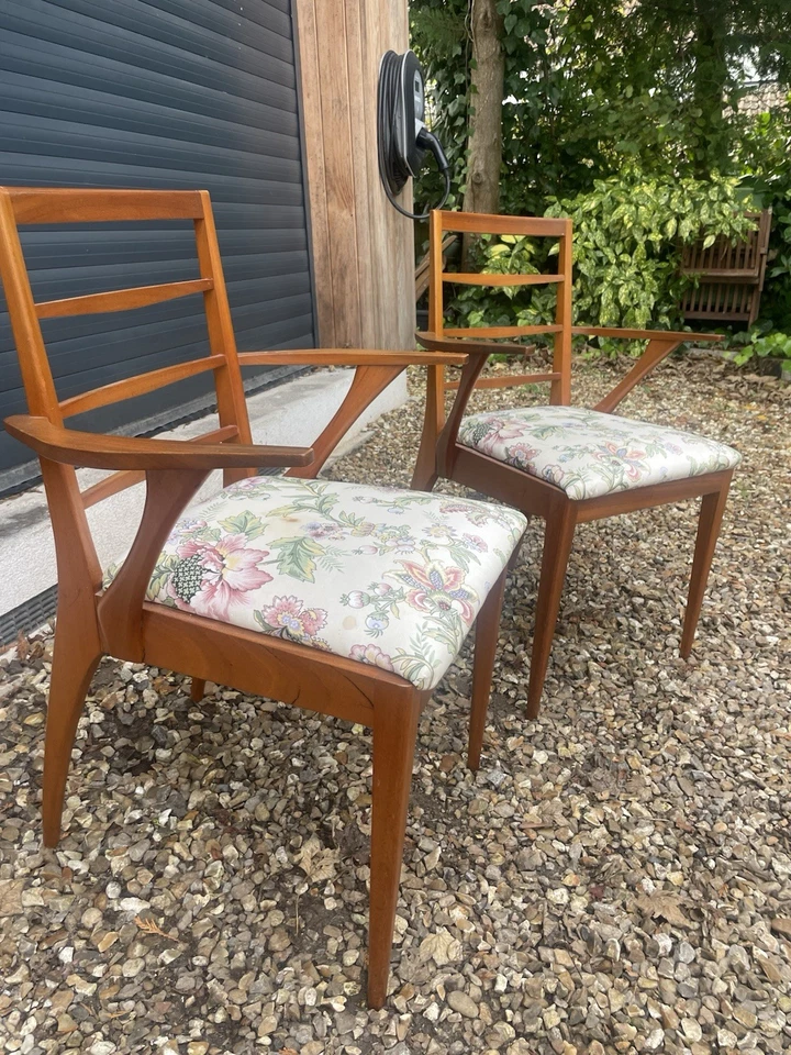 2 Macintosh Dunvegan Carver Danish Mid Century Retro Teak  Dining Chairs  M4992B - Image 4 of 4