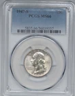 1947-S Washington Quarter PCGS MS-66 Weekly 1C Auctions!